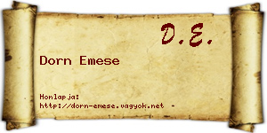 Dorn Emese névjegykártya