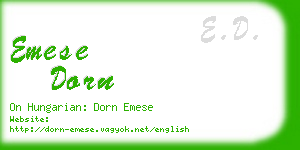 emese dorn business card